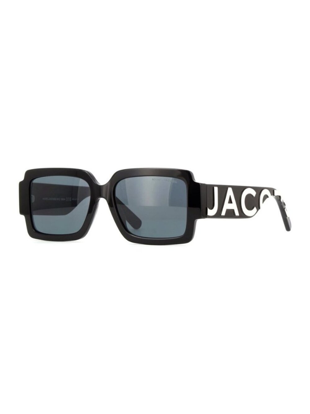New Authentic Marc Jacobs Unisex Shiny Black Square Acetate Sunglasses